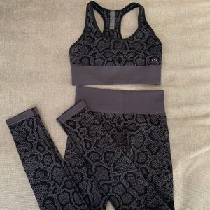 Varley Snake Print Set: Top S, Bottom XS